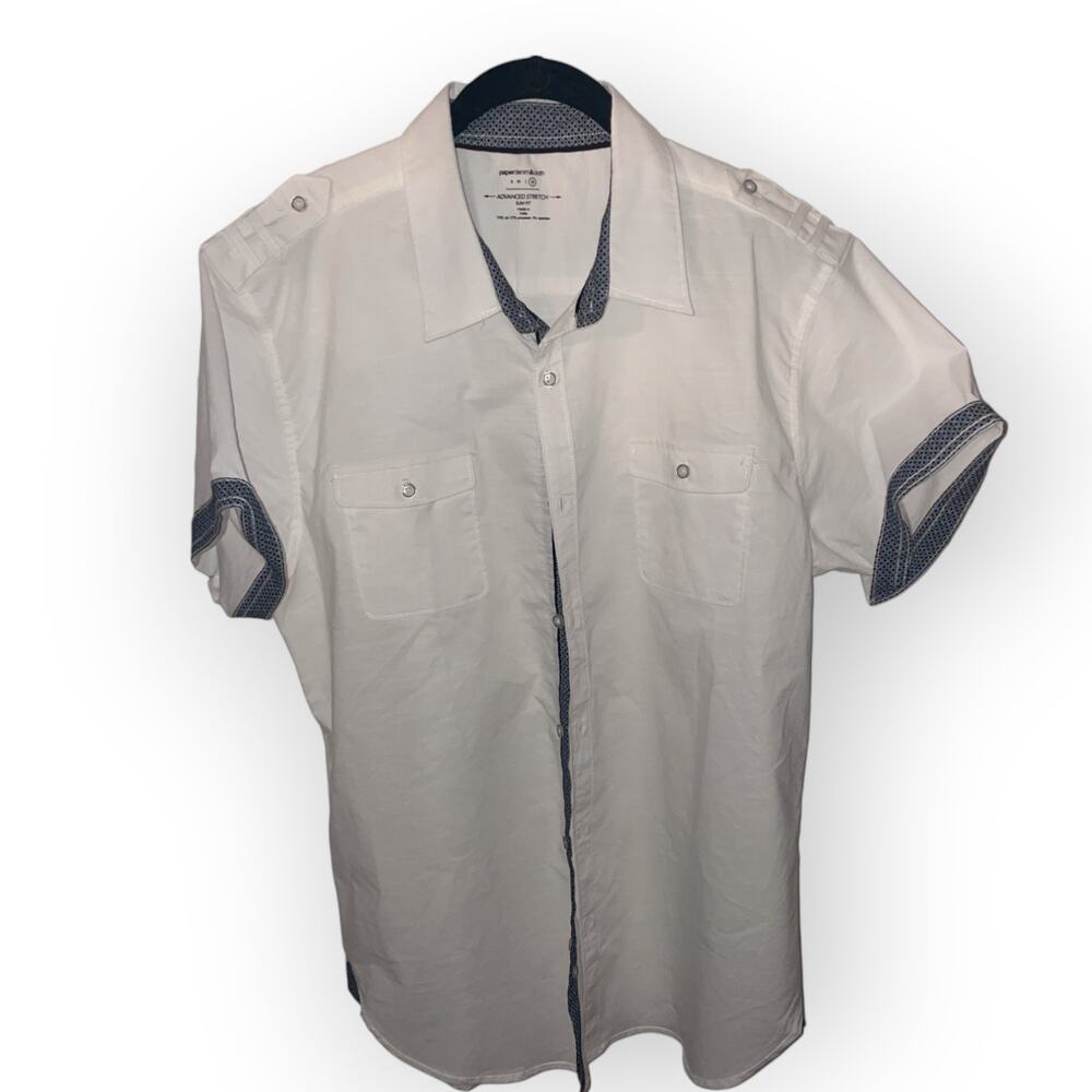 Paper Denim & Cloth Men's short sleeved shirt sz XL EUC